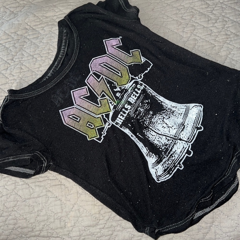 AC/DC HELLS BELLS kids burnout band tee 18months
